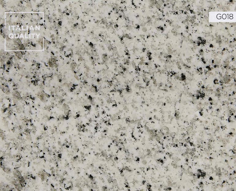 Der Bianco Cristal Granit ist ein harter Naturstein der durch seinen weiß- hellgrauen Grundton mit grauer Punktierung besticht. Bianco Cristal hat eine kühle elegante, aber ruhige Ausstrahlung und überzeugt durch seine eher einheitliche Maserung.
