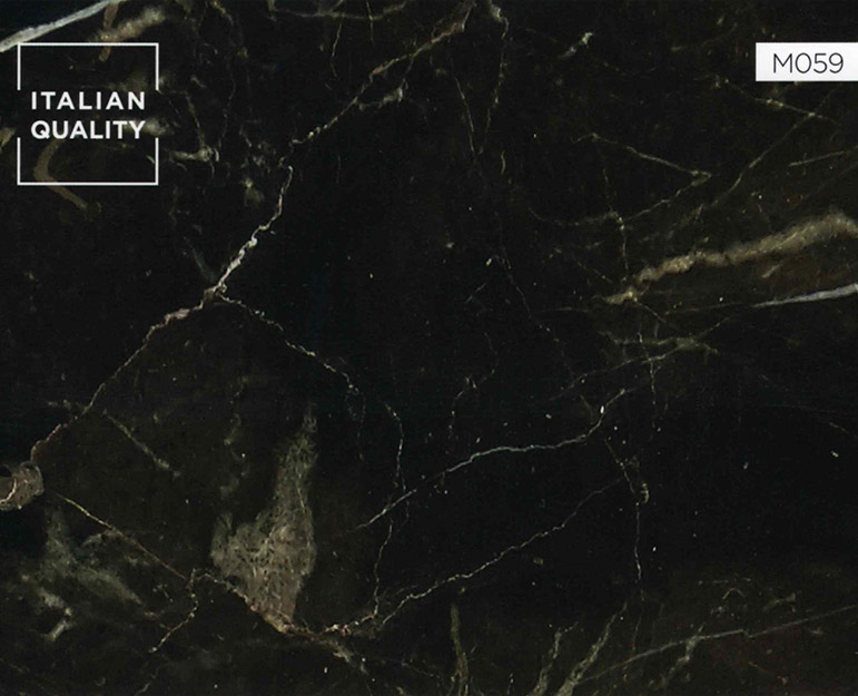 M059_Oriental-Brown_Marble Der Oriental Brown Marmor ist ein besonderer Marmor in jeder Hinsicht. Blitze durchschlagen eine satte braune Fläche und brechen das schwarze Meer in braune Felsbrocken auf.