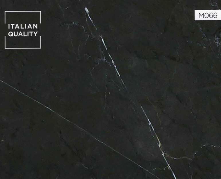 M066_Pietra-Grigia_Marble Der Pietra Grigia Marmor ist ein charakterstarker schwarzer Marmor, der vor allem wegen seiner weißen Adern gute Möglichkeiten bietet, das Schwarz-Weiß-Thema mit Weiß in allen Texturen oder weißen Holzarten auszuleben.