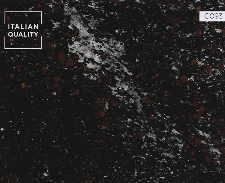 Der Nordic Sunset Granit verzaubert mit seiner kontrastreichen Mischung aus den verschiedensten Mineralien. Seine Farbnuancen reichen von Schwarz, Weiß bis hin zu Rot und sind ein einzigartiger Blickfang. Die Herkunft von Nordic Sunset kann man förmlich spüren.