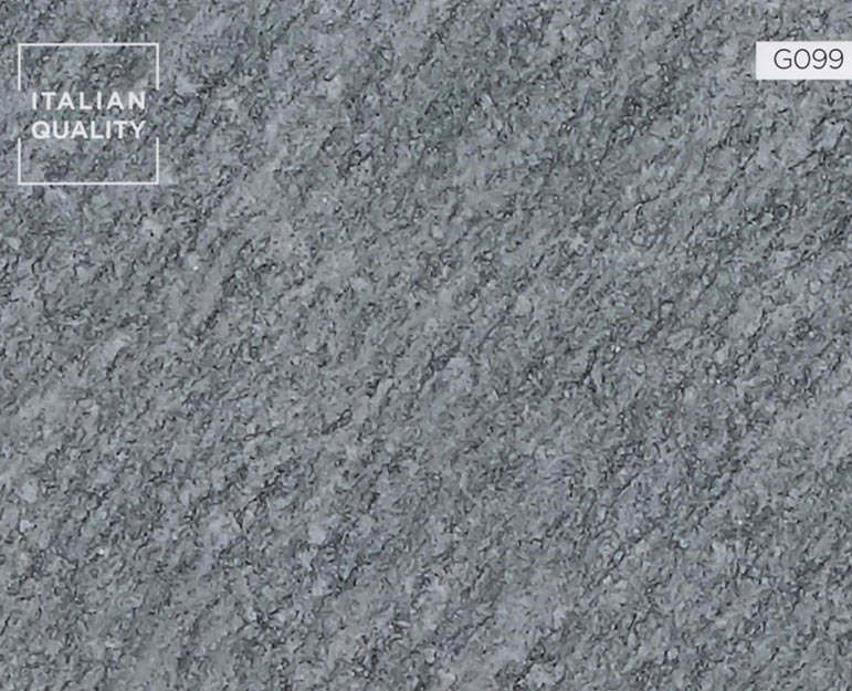 G099_Pietra-Di-Luserna_Granite Der Pietra Di Luserna Granit gehört zur Familie der Gneise und hat eine lamellenartige Struktur. Er hat eine graugrüne Farbe mit einer leichten Längsstreifung und eignet sich sowohl für den Innen- als auch für den Außenbereich, sowohl im Bauwesen als auch für Möbel und Grabkunst.
