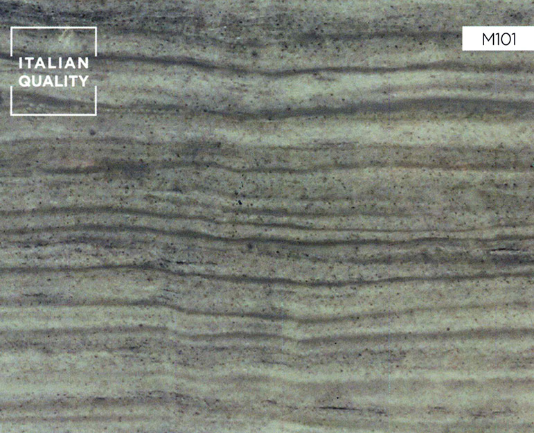 M101_Nestos_Marble Nestos ist ein hellgraues bis cremefarbenes Beige mit geraden, dunkleren Adern, ein nicht blattreiches metamorphes Gestein, das in den Steinbrüchen rund um die Regionen Keratokambos und Kavala in Griechenland abgebaut wird.