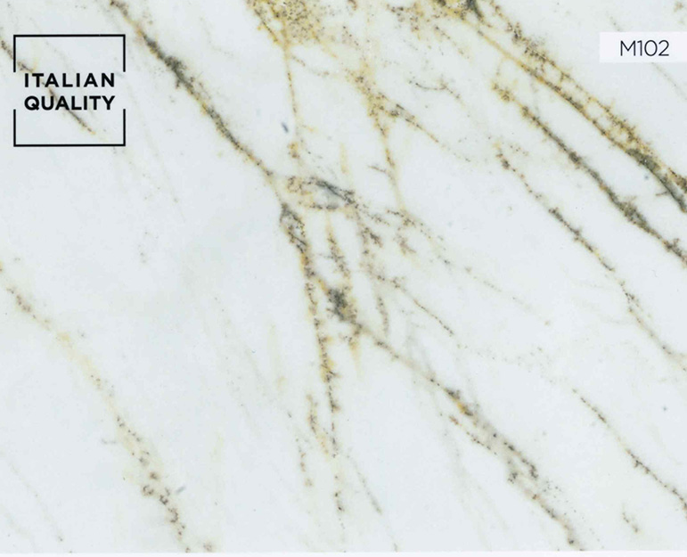 M102_Golden-Raddix_Marble Der vorrangig auf der griechischen Insel Thassos abgebaute Golden Raddix Marmor wird dort bereits seit der Antike in Steinbrüchen aus der Erde gewonnen. Der Golden Raddix Marmor besteht größtenteils aus dem Mineral Dolomit und ist relativ grobkristallin.