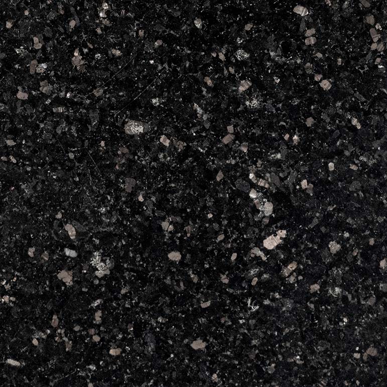 Der Star Galaxy ist ein feinkörniger indischer Granit von einheitlich schwarzer Farbe mit golden schimmernden Sprenkeln.